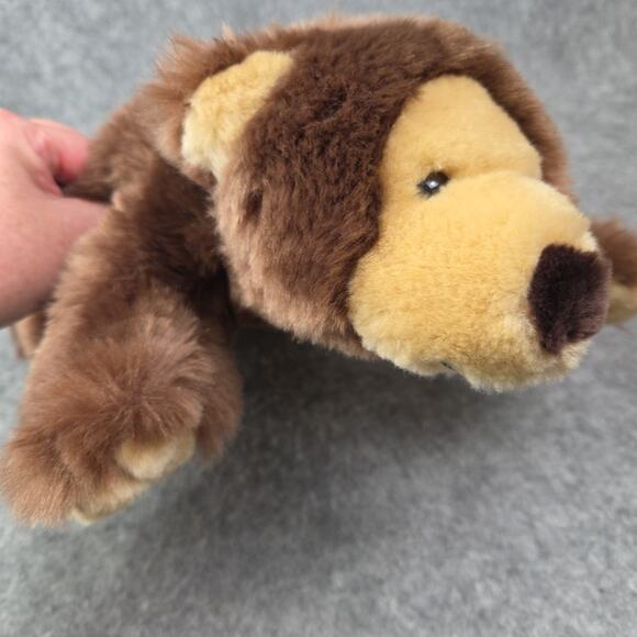 Calplush Brown Bear Plush Grizzly 14" Laying Stuffed Animal Toy Vintage Tags - Picture 6 of 9
